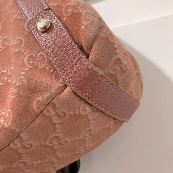 Authentic GUCCI Abbey Shoulder Tote Bag GG Suede Leather - Picture 9 of 17